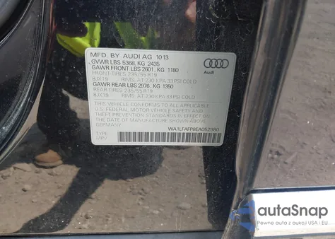 2014 Audi Q5 2.0T Premium z USA, uszkodzony, nr VIN WA1LFAFP8EA052980